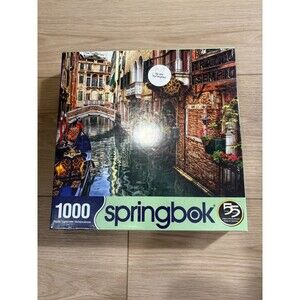 Springbok 1000 Piece Jigsaw Puzzle Venice Canal Scene Italy Sempione 24x30